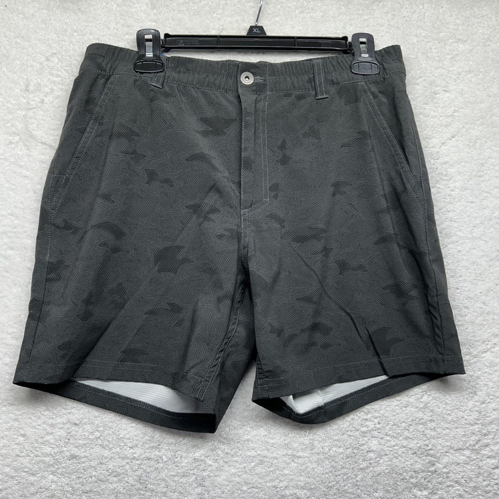 Columbia PFG Mens Size M Gray Uncharted Printed Shorts